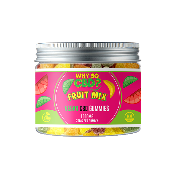 Why So CBD? 1000mg Broad Spectrum CBD Small Vegan Gummies - 11 Flavours