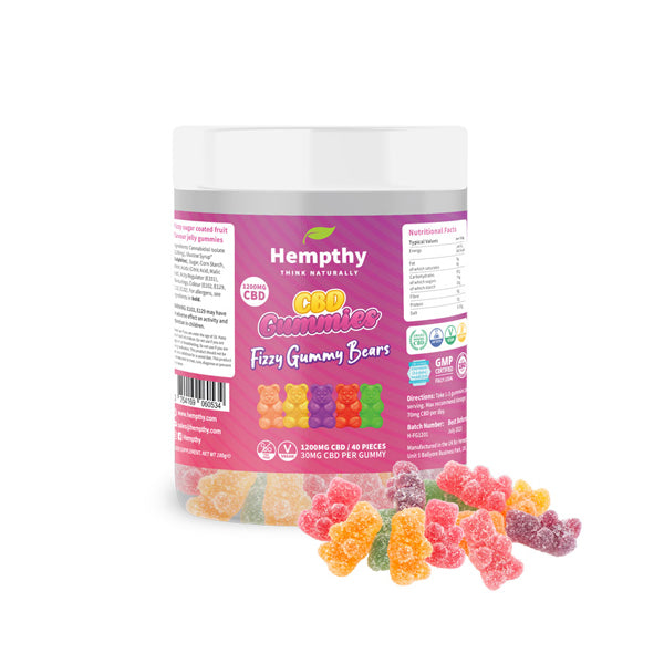 Hempthy 1200 mg CBD Fizzy Gummibärchen – 40 Stück