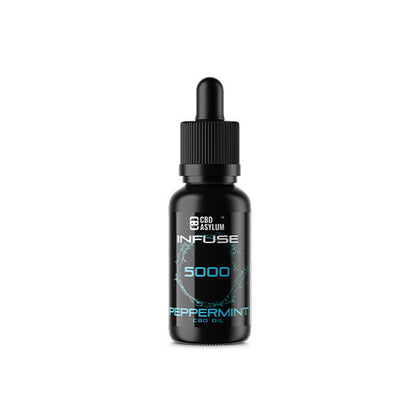 CBD Asylum Infuse 5000mg CBD Peppermint Oil - 30ml (BUY 1 GET 2 FREE) - Elixire CBD