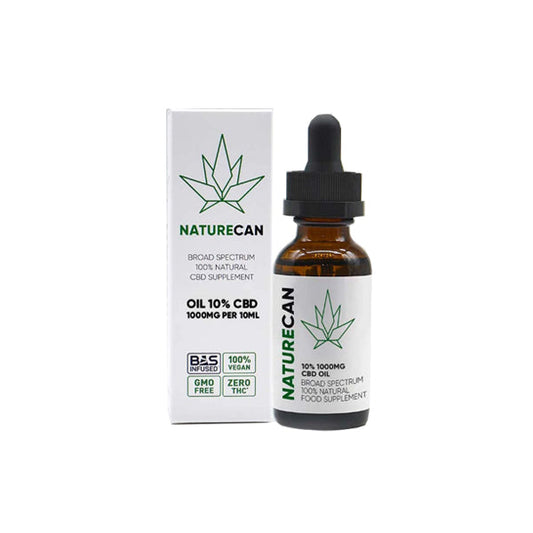 Naturecan 10% 1000mg CBD Broad Spectrum MCT Oil 10ml - Elixire CBD