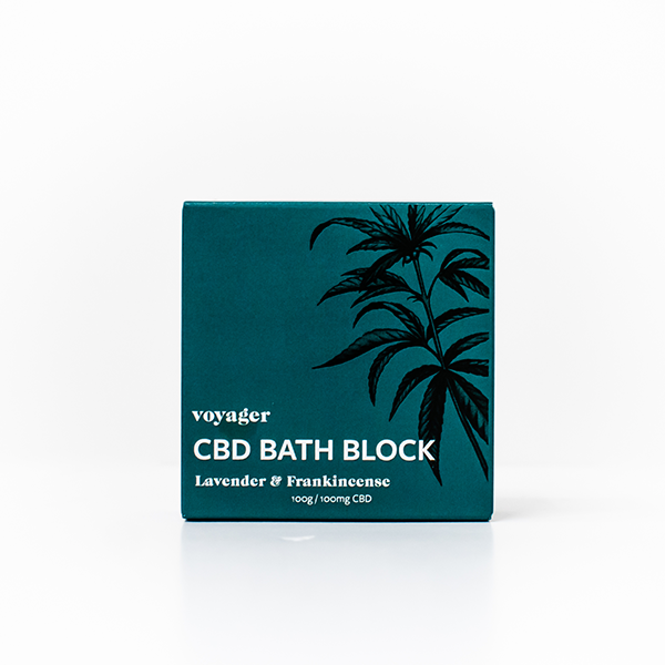 Voyager 100 mg CBD Lavendel- und Weihrauch-Badeblock – 100 g