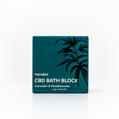 Voyager 100 mg CBD Lavendel- und Weihrauch-Badeblock – 100 g