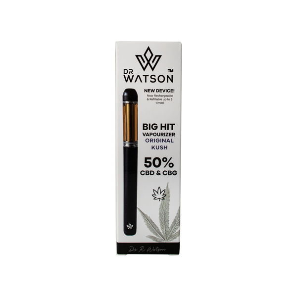 Dr Watson Big Hit 500mg Full Spectrum CBD & CBG Vapourizer Pen - Elixire CBD