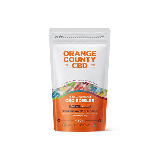 Orange County CBD 200 mg Gummiwürmer – Wundertüte