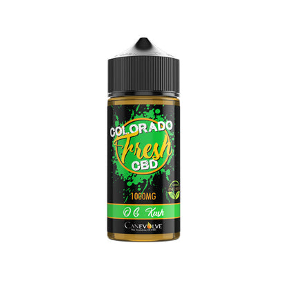 Colorado Fresh 1000mg CBD Vaping Liquid 100ml (50PG/50VG) - Elixire CBD