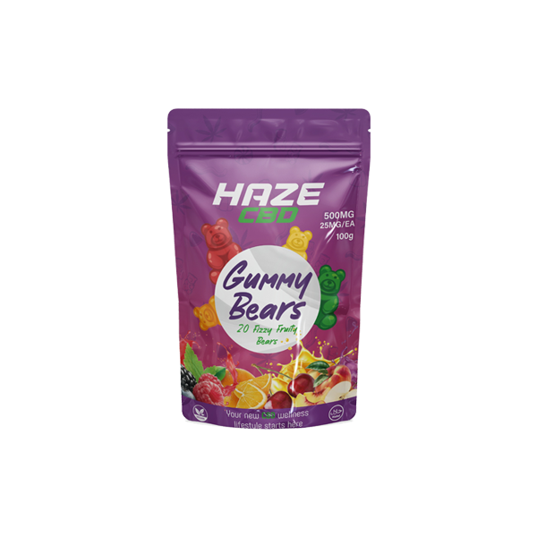 Haze CBD 500mg Gummy Bears - 20 Pieces - Elixire CBD