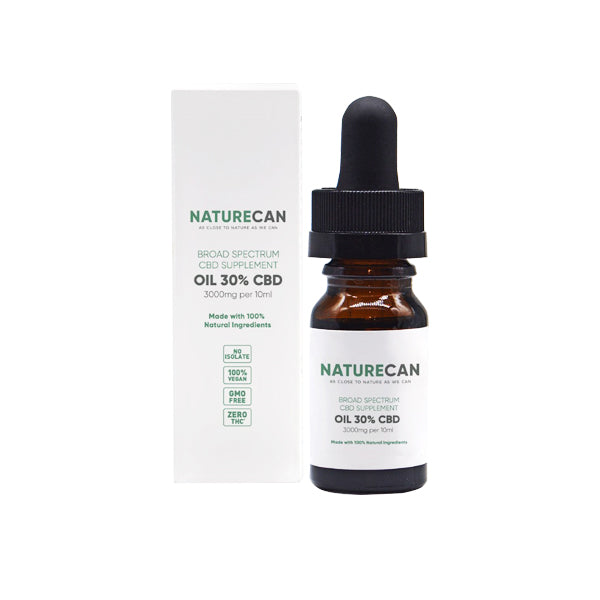 Naturecan 30% 3000mg CBD Broad Spectrum MCT Oil 10ml - Elixire CBD