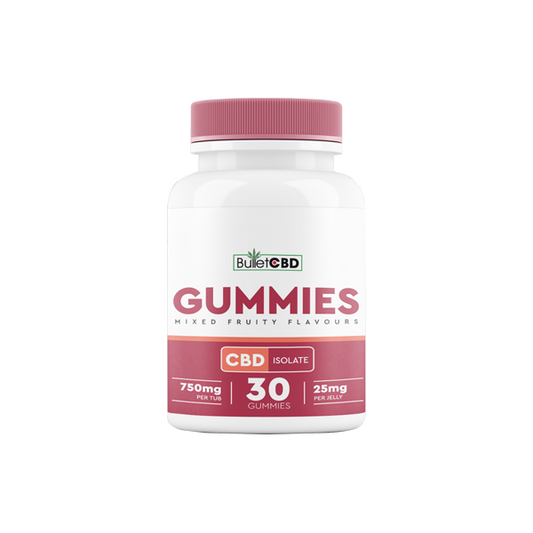 Bullet CBD 750mg CBD Isolate Gummies - 30 Pieces - Elixire CBD