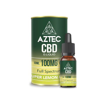 Aztec CBD 100mg CBD Vaping Liquid 10ml (50PG/50VG) - Elixire CBD