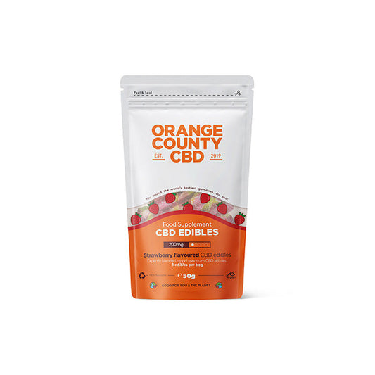 Orange County CBD 200 mg Gummi-Erdbeeren – Wundertüte