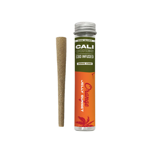 CALI CONES Sage 30mg Full Spectrum CBD Infused Cone - Orange Jelly Sunset - Elixire CBD