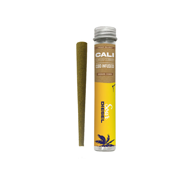 CALI CONES Hemp 30mg Full Spectrum CBD Infused Cone - Sour Diesel - Elixire CBD