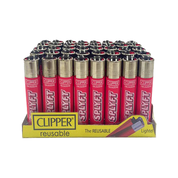 40 Clipper SPLYFT Pink Large Classic Refillable Lighters - Elixire CBD