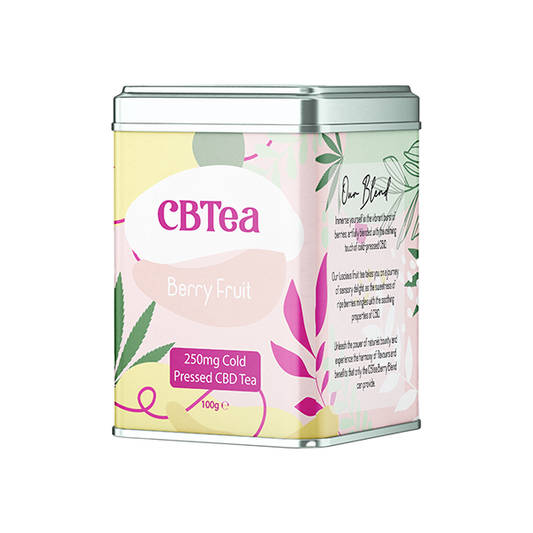 CBTea 250mg Cold Pressed Full Spectrum CBD Berry Fruit - 100g - Elixire CBD