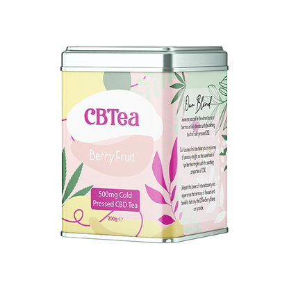 CBTea 500mg Cold Pressed Full Spectrum CBD Berry Fruit Tea - 200g - Elixire CBD