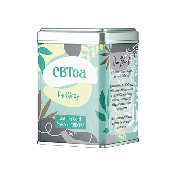 CBTea 250mg Cold Pressed Full Spectrum CBD Earl Grey Tea - 100g - Elixire CBD